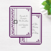 Mariage en dentelle violette et blanche, merci tag (Bureau)