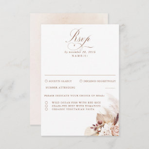 Mariage en feuillage séché Pampas RSVP