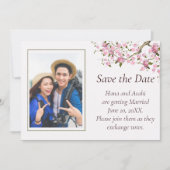 Mariage en fleurs japonais Enregistrer la carte de (Devant)