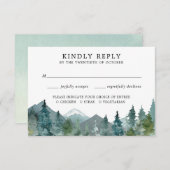 Mariage en forêt de montagne rustique RSVP (Devant / Derrière)