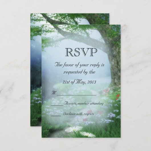 Mariage en forêt enchantée RSVP (Devant / Derrière)