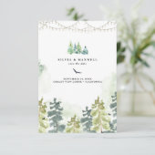 Mariage en forêt rustique, carte de sauvegarde de  (Debout devant)