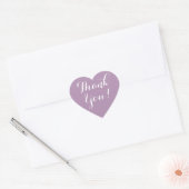 Mariage en forme de coeur violet merci sticker (Enveloppe)