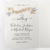 Mariage en France triple invitation (Intérieur en premier)