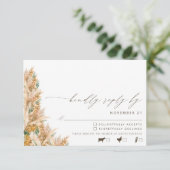 Mariage en herbe Boho Pampas moderne RSVP (Debout devant)