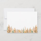 Mariage en herbe Boho Pampas moderne RSVP (Dos)