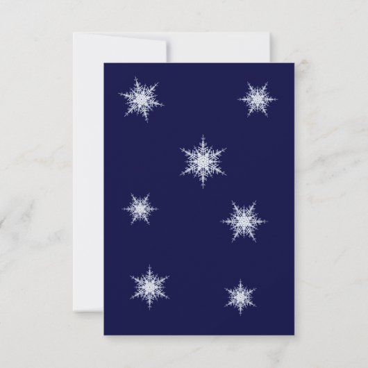 Mariage en hiver RSVP (bleu) (Dos)