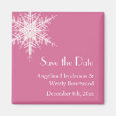 Mariage en hiver Save the Date Magnet (Devant)