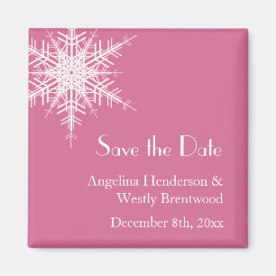 Mariage en hiver Save the Date Magnet
