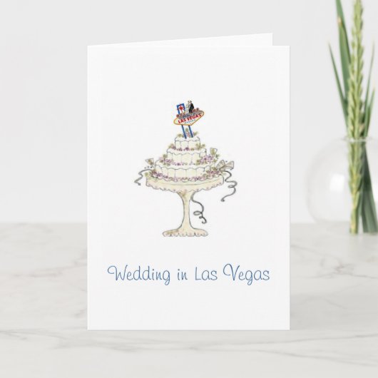 Mariage en Las Vegas Mariée & Salle, Carte de gâte (Devant)