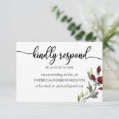 Mariage en ligne RSVP Bourgogne Floral (Debout devant)