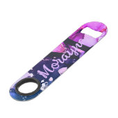 Mariage en marbre noir Bartender Nom du monogramme (Dos Angle)