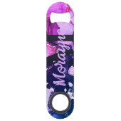 Mariage en marbre noir Bartender Nom du monogramme (Devant)