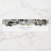 mariage en marbre noir bouteille d'eau étiquette (Étiquettes simples)