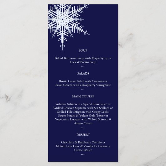 Mariage en menu d'hiver (bleu) (Devant)