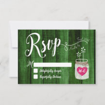 Mariage en pot en bois rustique Mason RSVP