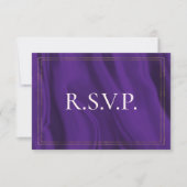 Mariage en soie violette et en or RSVP (Devant)