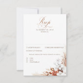 Mariage en terracotta et en boho floral blanc RSVP (Devant)