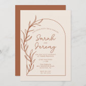 Mariage en terre cuite | Invitation (Devant / Derrière)