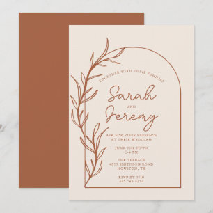 Mariage en terre cuite   Invitation
