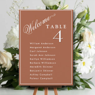 Mariage en terre cuite Plan de siège Cartes Nom du