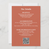 Mariage en terre cuite QR Code RSVP Invitation (Dos)