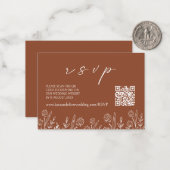 Mariage en terre cuite RSVP | Carte de boîtier de (Devant/Arrière en situation)
