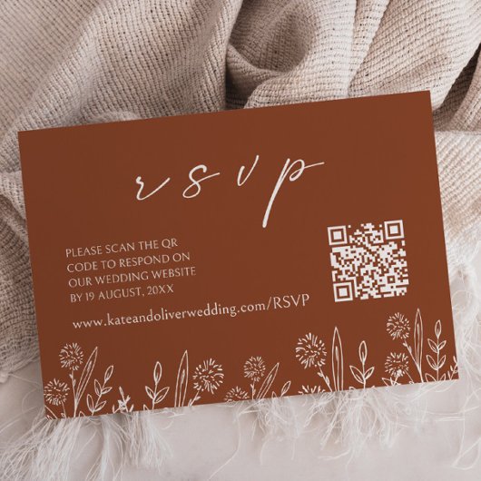 Mariage en terre cuite RSVP | Carte de boîtier de