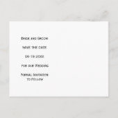 Mariage en typographie noir et blanc, carte 'Save  (Dos)