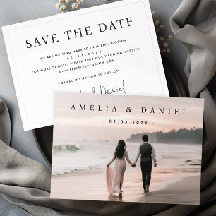 Mariage enregistrer la date carte photo personnali