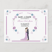 Mariage Enregistrer La Date Faire-part Carte Posta (Devant)