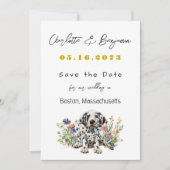 Mariage Enregistrer la date Faire-part chiot dalma (Devant)
