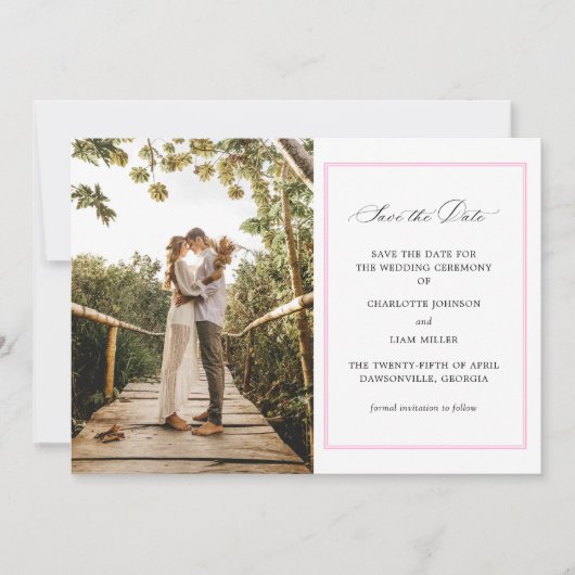 Mariage Enregistrer la date Faire-part photo (Devant)