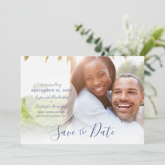 Mariage Enregistrer La Date Faire-part Photo Perso (Debout devant)