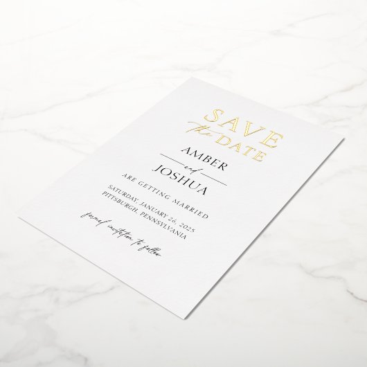 Mariage Enregistrer la date Foil Invitation (Rotation)