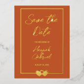 Mariage Enregistrer la date Foil Invitation Carte  (Recto)