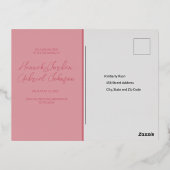 Mariage Enregistrer la date Foil Invitation Carte (Verso)