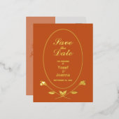 Mariage Enregistrer la date Foil Invitation Carte  (Recto/Verso)