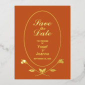 Mariage Enregistrer la date Foil Invitation Carte  (Recto)