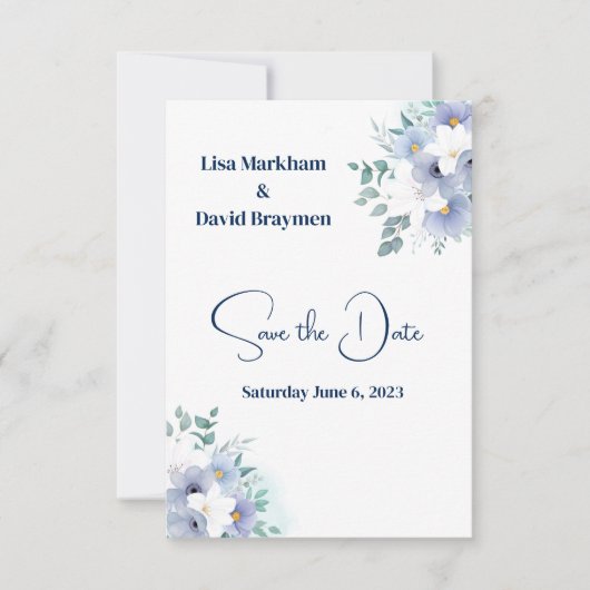 Mariage Enregistrer La Date Invitation (Devant)