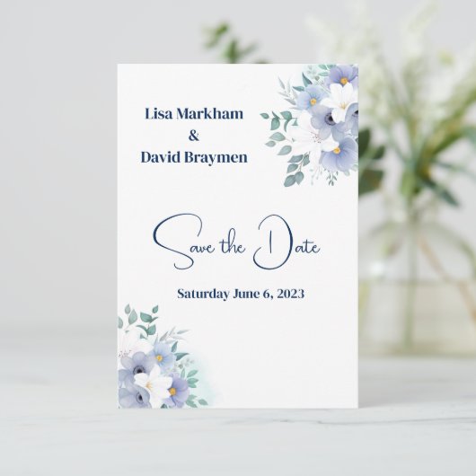 Mariage Enregistrer La Date Invitation (Debout devant)