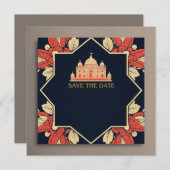 Mariage enregistrer la date invitation thème indie (Devant / Derrière)