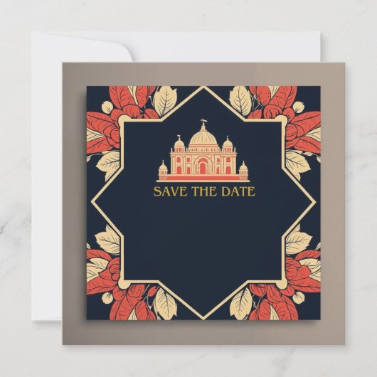 Mariage enregistrer la date invitation thème indie (Devant)