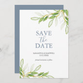 Mariage Enregistrer La Date Invitations Botanique (Devant / Derrière)