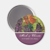 Mariage Enregistrer la date Magnet Autumn Grape Le (Recto/Verso)