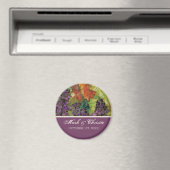 Mariage Enregistrer la date Magnet Autumn Grape Le (In Situ (Lave-vaisselle))