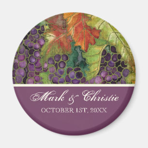 Mariage Enregistrer la date Magnet Autumn Grape Le