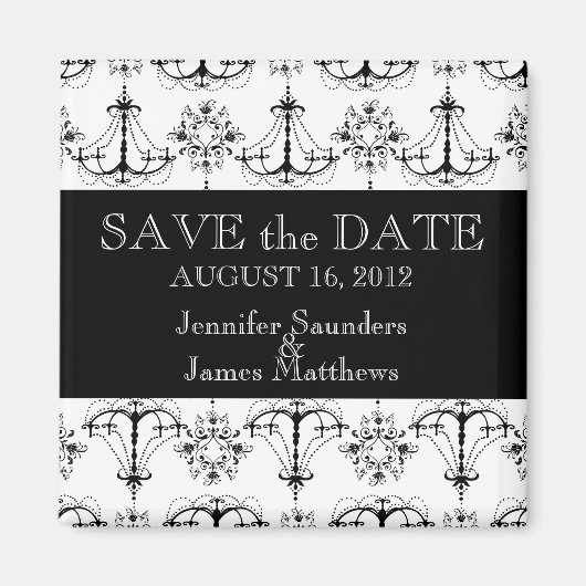 Mariage Enregistrer la date Magnet Chandeliers Noi (Devant)