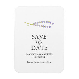 Mariage Enregistrer La Date Magnet Lavande