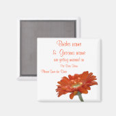 Mariage Enregistrer La Date Magnet Orange Daisy Ge (Recto/Verso)